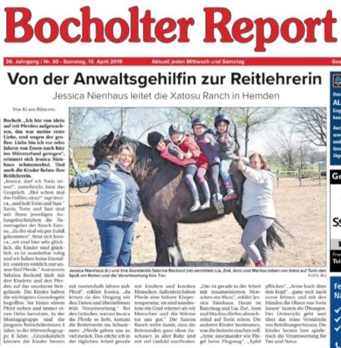Zeitungsbericht im Bocholter Report am 13.04.2019